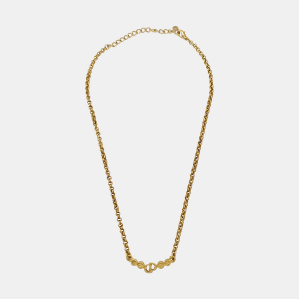 Petit CD Metal Gold Necklace