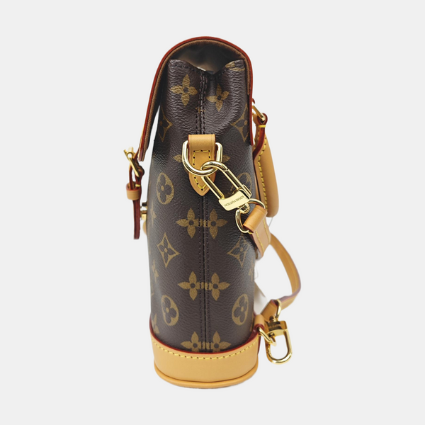SOHO Mini Monogram Coated Canvas Brown