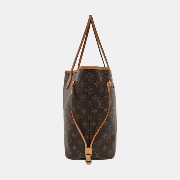 NEVERFULL MM Monogram Coated Canvas Brown