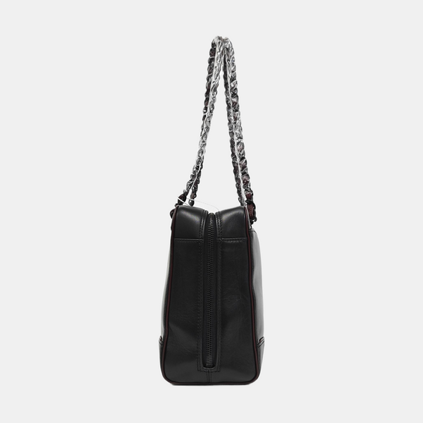 Calfskin Top Handle Bag Black
