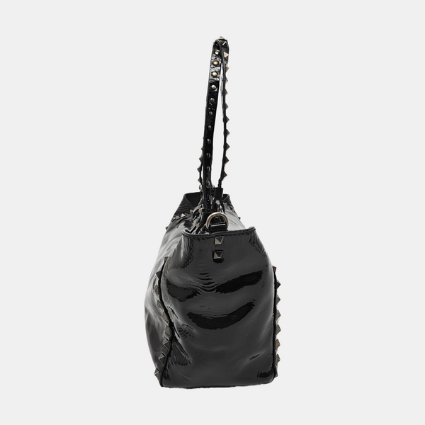 Rockstud Small Patent Leather Black