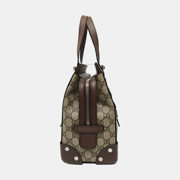 Monogram Coated Canvas Tote Bag Beige
