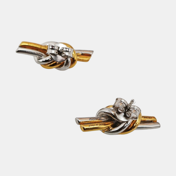 KNOT Brass Gold Stud Earrings