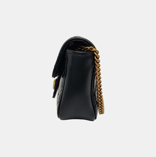 GG Marmont Mini Quilted Calfskin Black