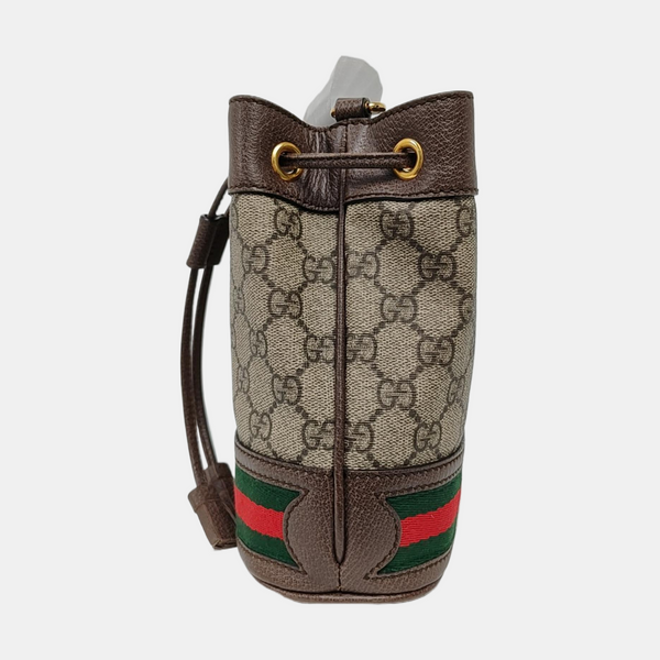 Ophidia Mini Monogram Coated Canvas Beige