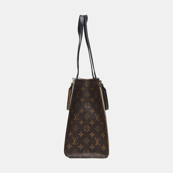 ONTHEGO MM Monogram Coated Canvas Brown