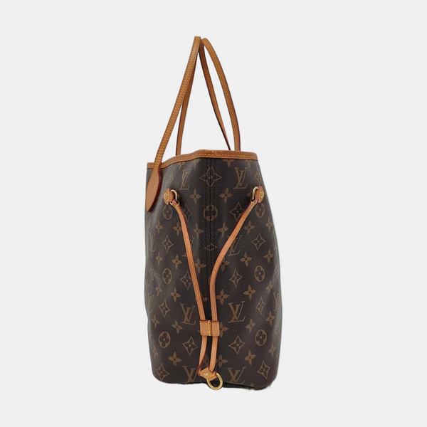NEVERFULL MM Monogram Coated Canvas Brown