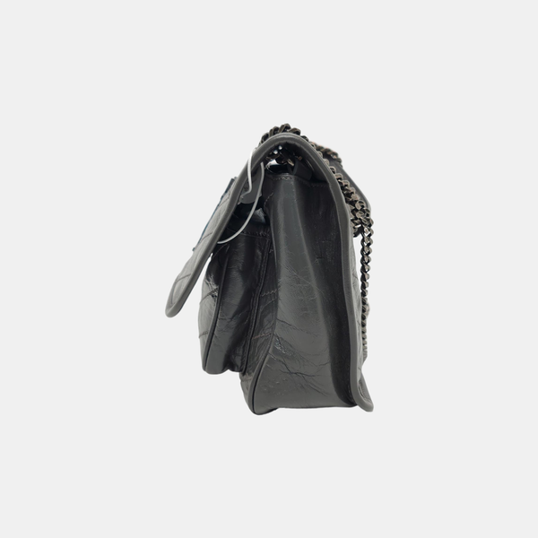 NIKI Small Chevron Calfskin Gray