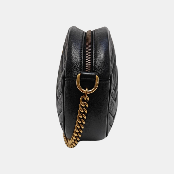 GG Marmont Mini Quilted Calfskin Black