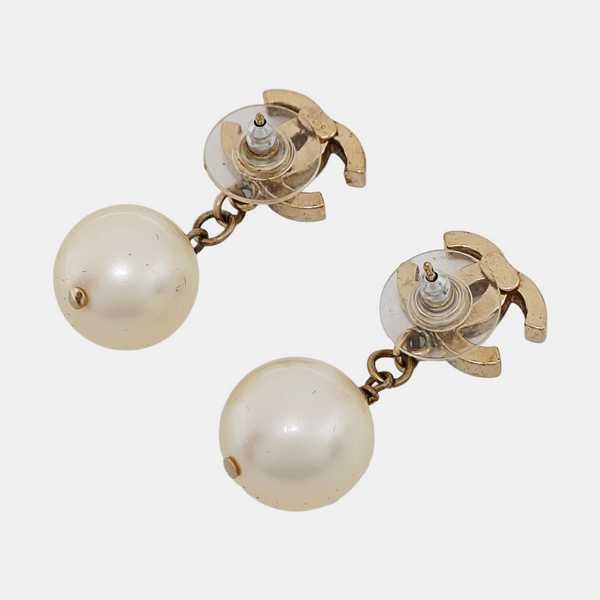 Metal Red Stud Earrings