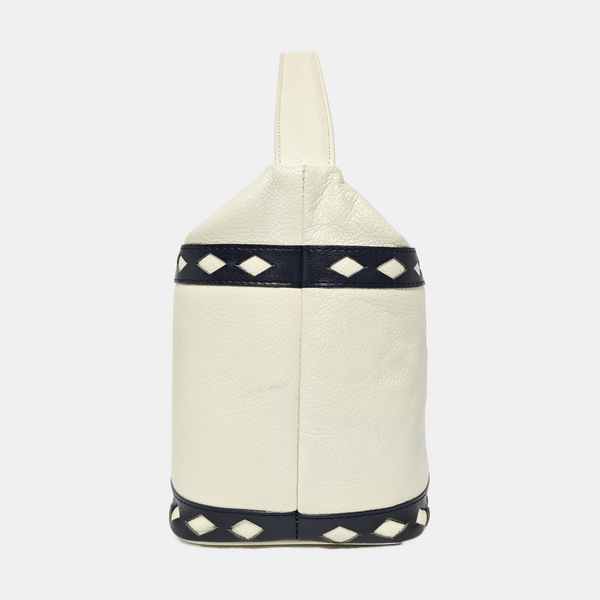 Calfskin Top Handle Bag White