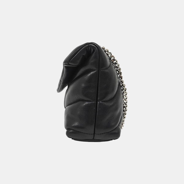 Quilted Calfskin Shoulder Bag Black