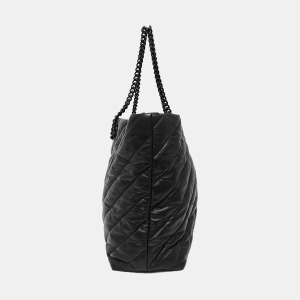 Crush Large Quilted Calfskin Black