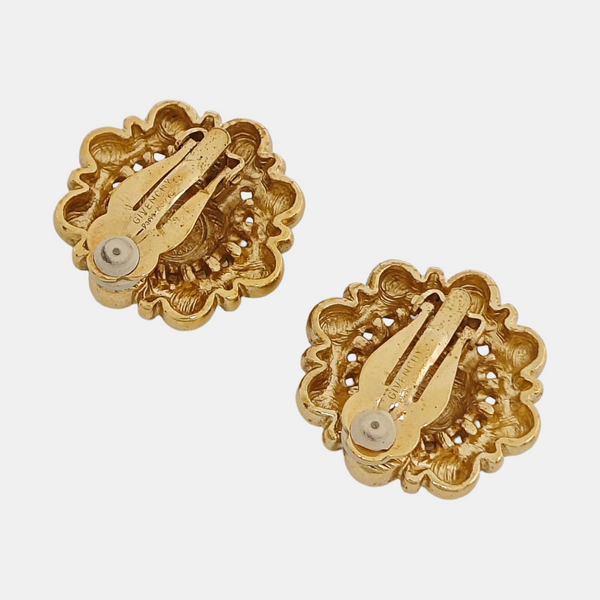 Metal Gold Clip On Earrings