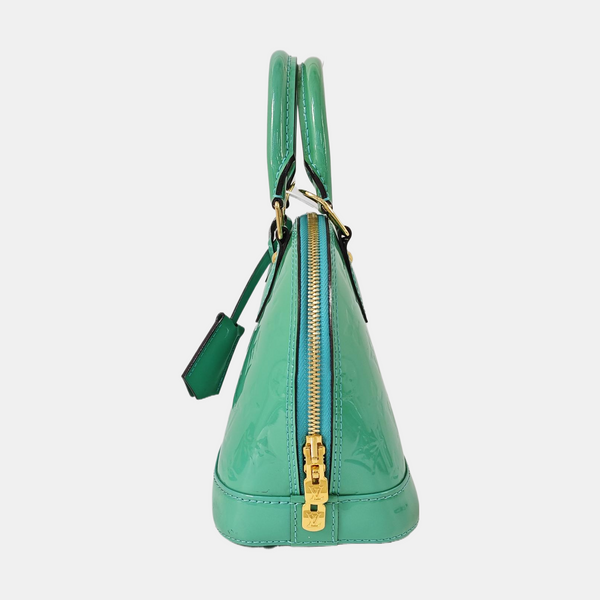 ALMA BB Monogram Patent Leather Green