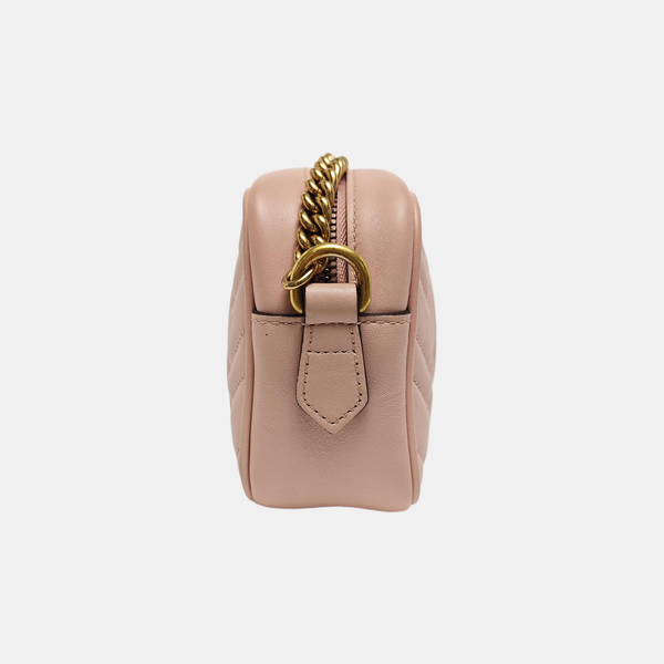 GG Marmont Mini Quilted Calfskin Pink