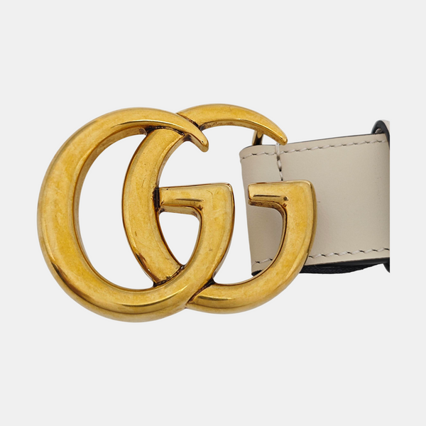 Leather Belt Beige