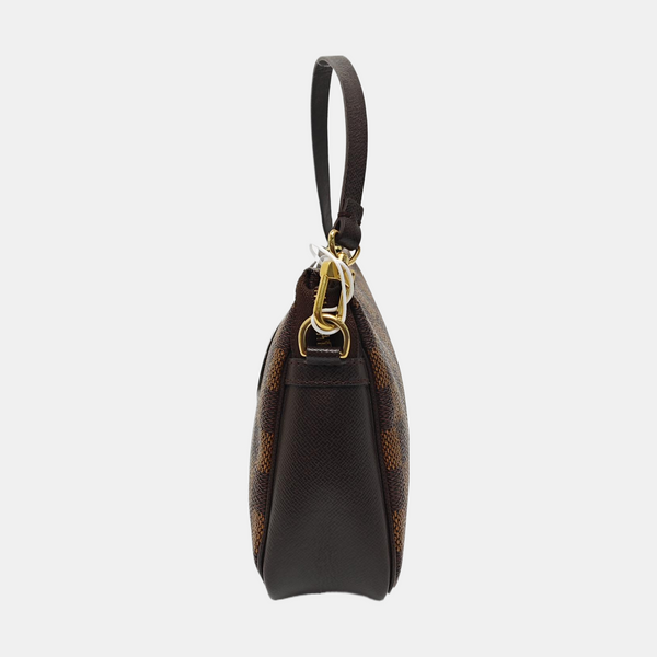 TROUSSE MAKE UP Damier Ebene Coated Canvas Brown