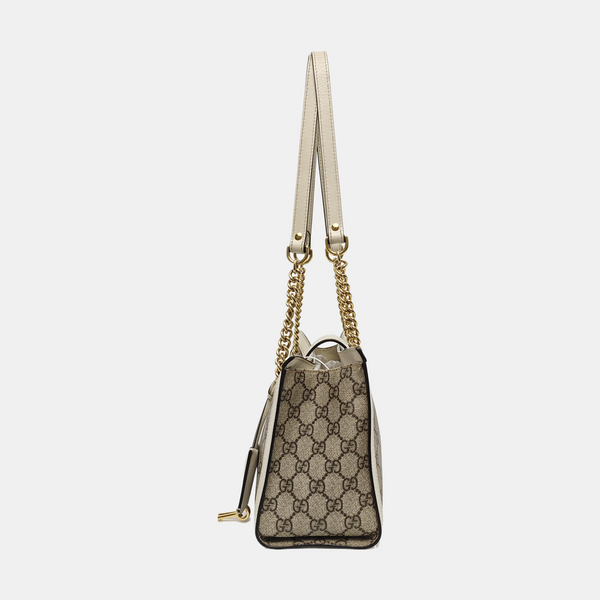 Padlock Small Monogram Coated Canvas Beige