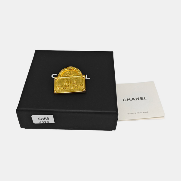 Metal Gold Brooch