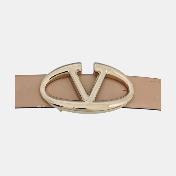 Leather Belt Beige