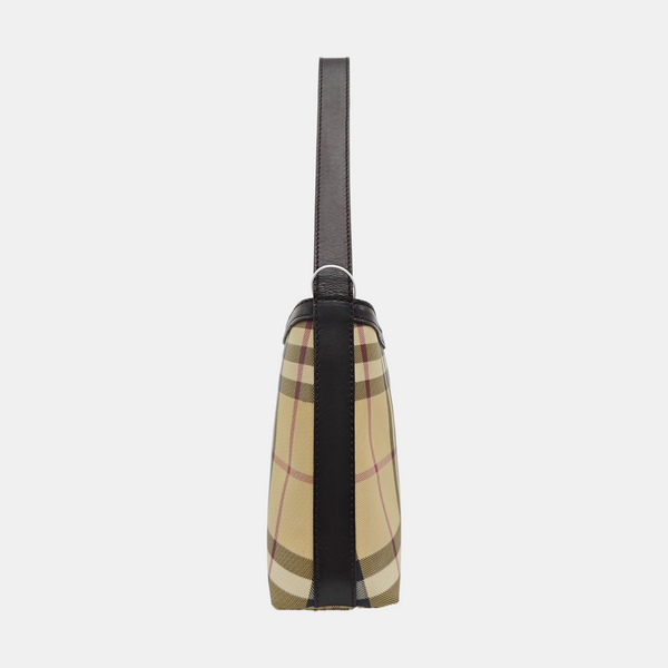 Coated Canvas Top Handle Bag Beige