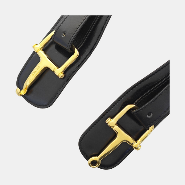 Leather Bag Strap Black
