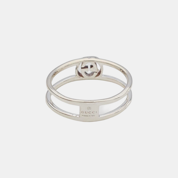 Interlocking G 925 Sterling Silver Ring EU 59