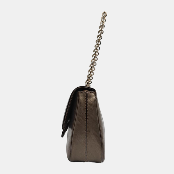Calfskin Top Handle Bag Gray
