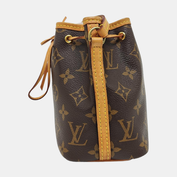NÉONOÉ Nano Monogram Coated Canvas Brown