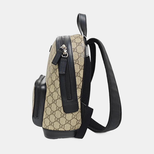 Monogram Coated Canvas Backpack Small Brown