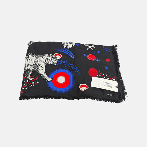 Black Mulberry Silk Scarf