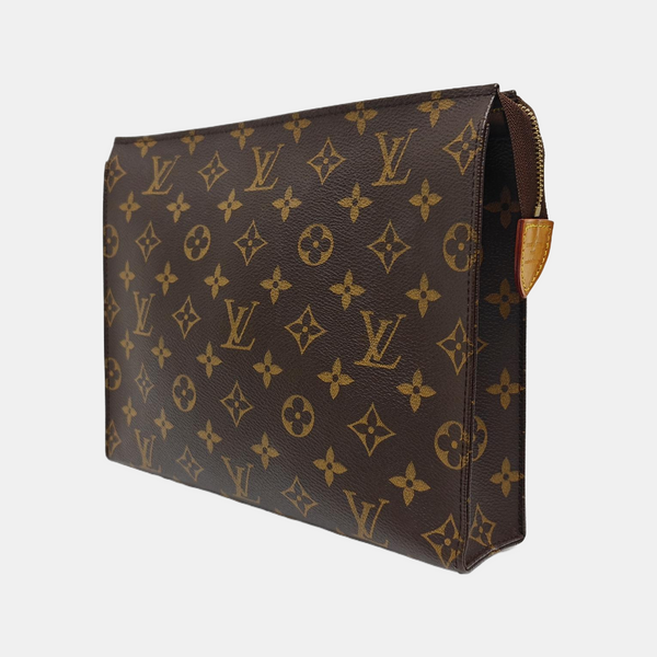 TOILET POCKET 26 Monogram Coated Canvas Brown