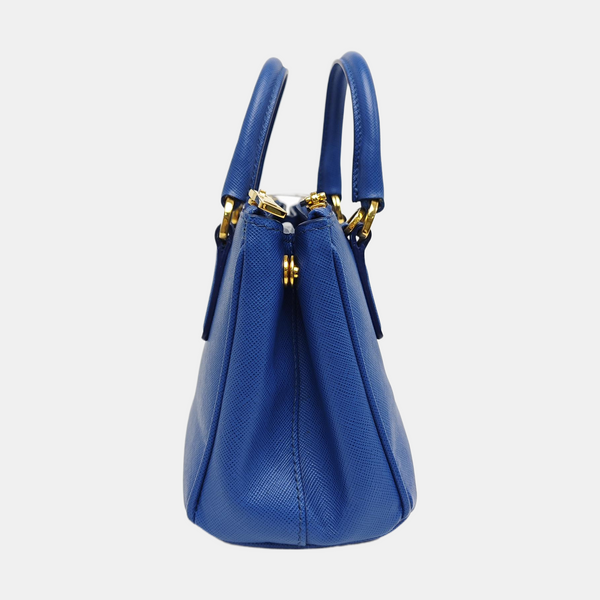 Galleria Super Mini Saffiano Calfskin Blue