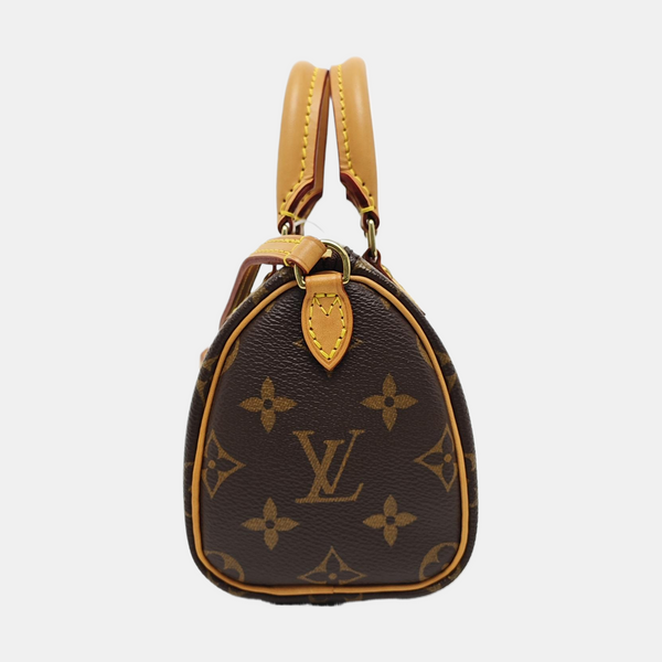 SPEEDY Nano Monogram Coated Canvas Brown