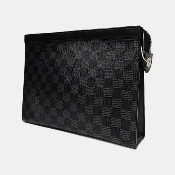 Pochette Voyag MM Damier Graphite Coated Canvas Gray