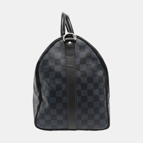 KEEPALL 45 Damier Coated Canvas Blue