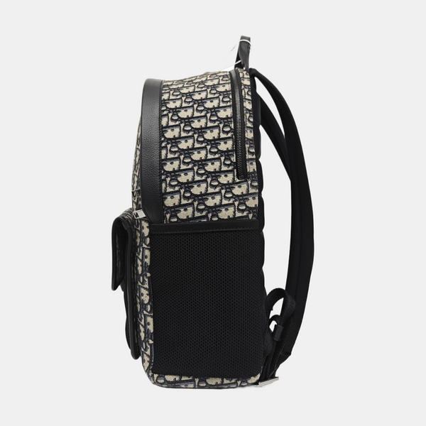 Oblique Canvas Backpack Blue