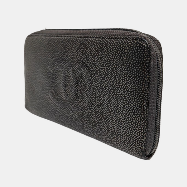 Quilted Grained Calfskin Gray