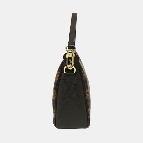 TROUSSE MAKE UP Damier Ebene Coated Canvas Brown