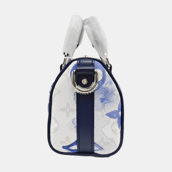 KEEPALL Nano Monogram Coated Canvas Blue