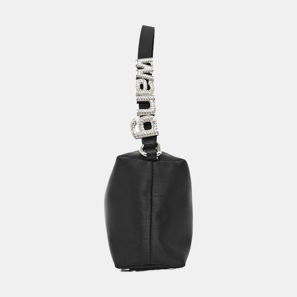 Fabric Top Handle Bag Black