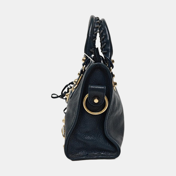 Classic Metallic Edge City Mini Lambskin Blue