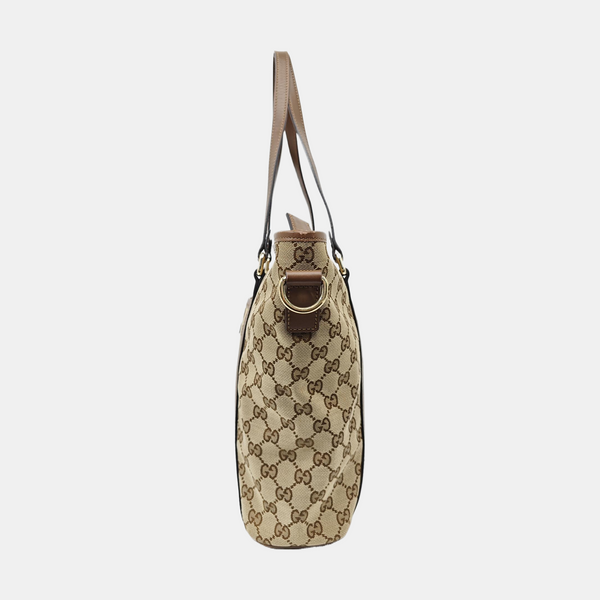 Monogram Canvas Shoulder Bag Brown