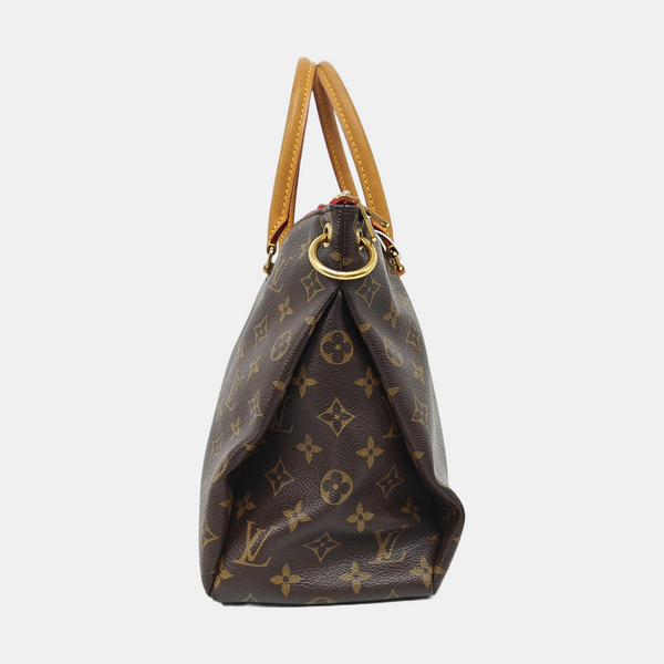 PALLAS MM Monogram Coated Canvas Brown