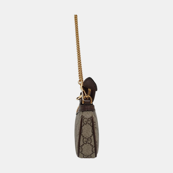 Ophidia Mini Monogram Lona Revestida Beige