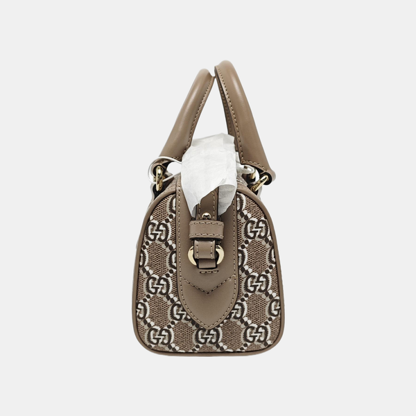 Monogram Coated Canvas Shoulder Bag Super Mini Gray