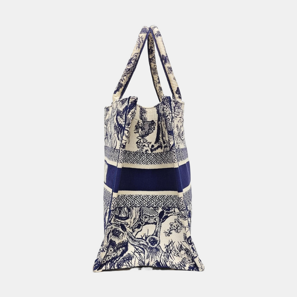 Authenticated pre-owned Book Tote Medium Canvas Blue - Tote Bag at Looply