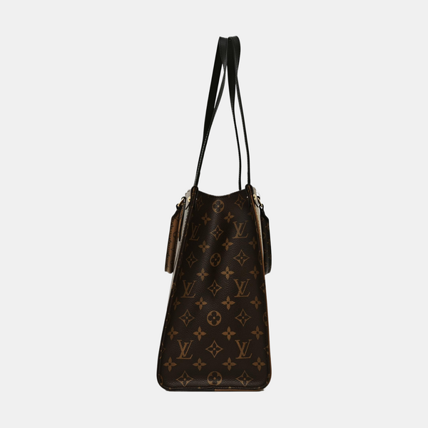ONTHEGO MM Monogram Coated Canvas Brown