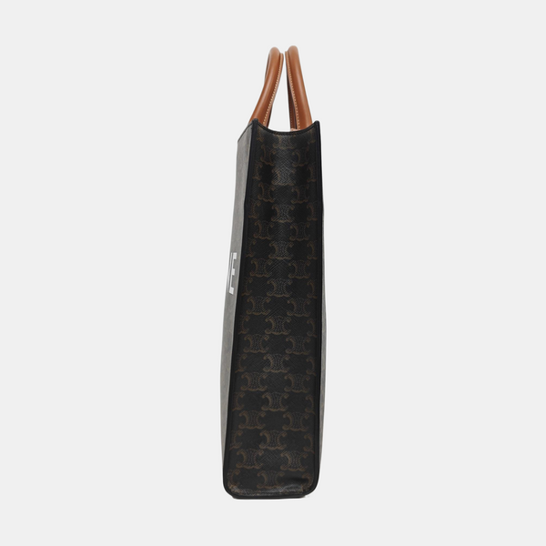 CABAS CELINE Small Coated Canvas Brown